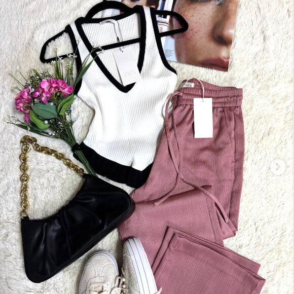 ZARA Ribbed Knit Peplum Tank – Size S – Never Worn - Picture 4 of 13